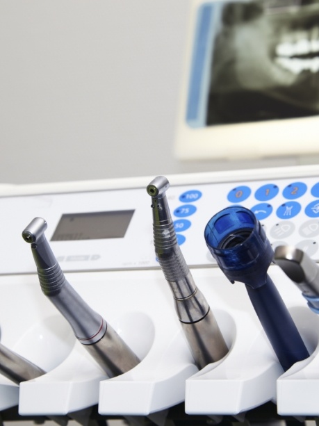 Advanced dental technology in treatment room